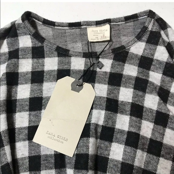 New Zara Girls Mini Buffalo Check Dress Size 9 - Picture 3 of 7